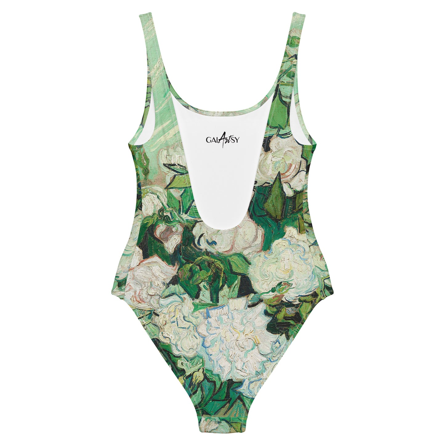 Vase Vincent van Gogh avec des roses roses Maillot de bain une pièce