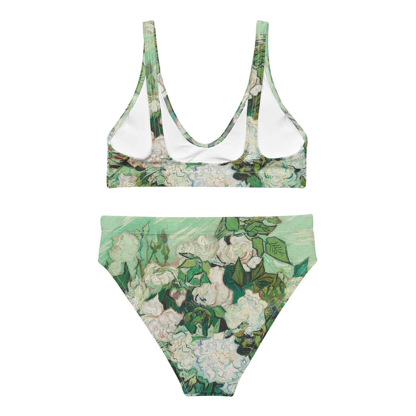 Florero de Vincent van Gogh con bikini de talle alto Pink Roses