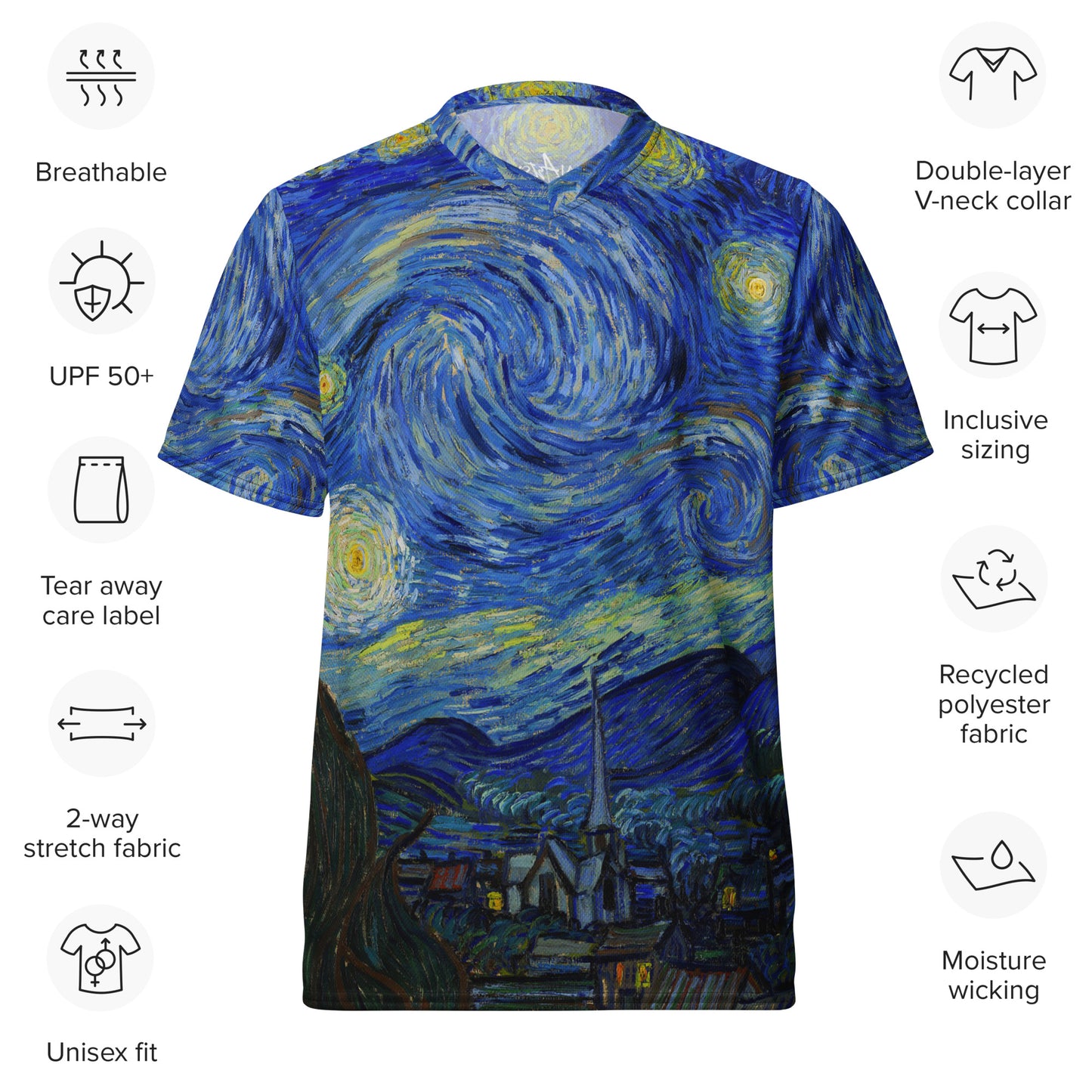 Maillot deportivo unisex Noche Estrellada
