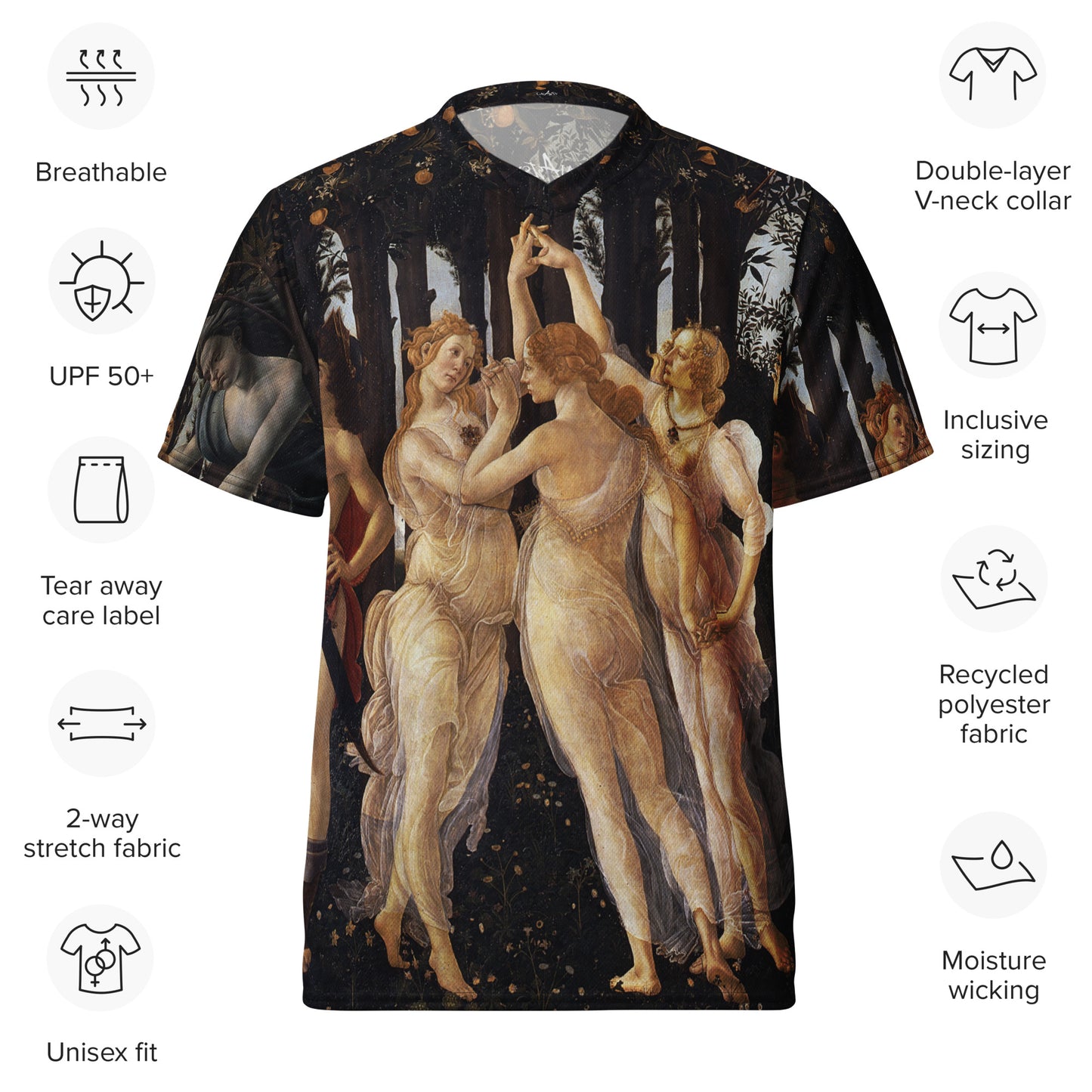 Maillot deportivo unisex Botticelli Primavera