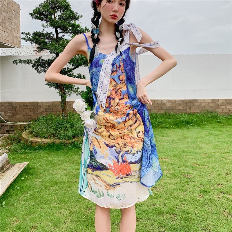 Vestido de verano Van Gogh Collage