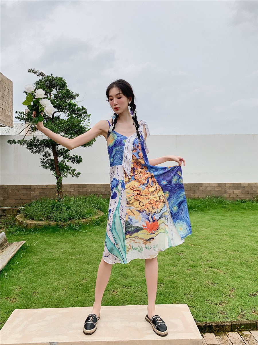 Vestido de verano Van Gogh Collage