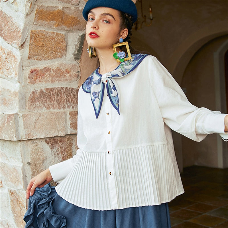 Blusa con cuello de iris de Van Gogh