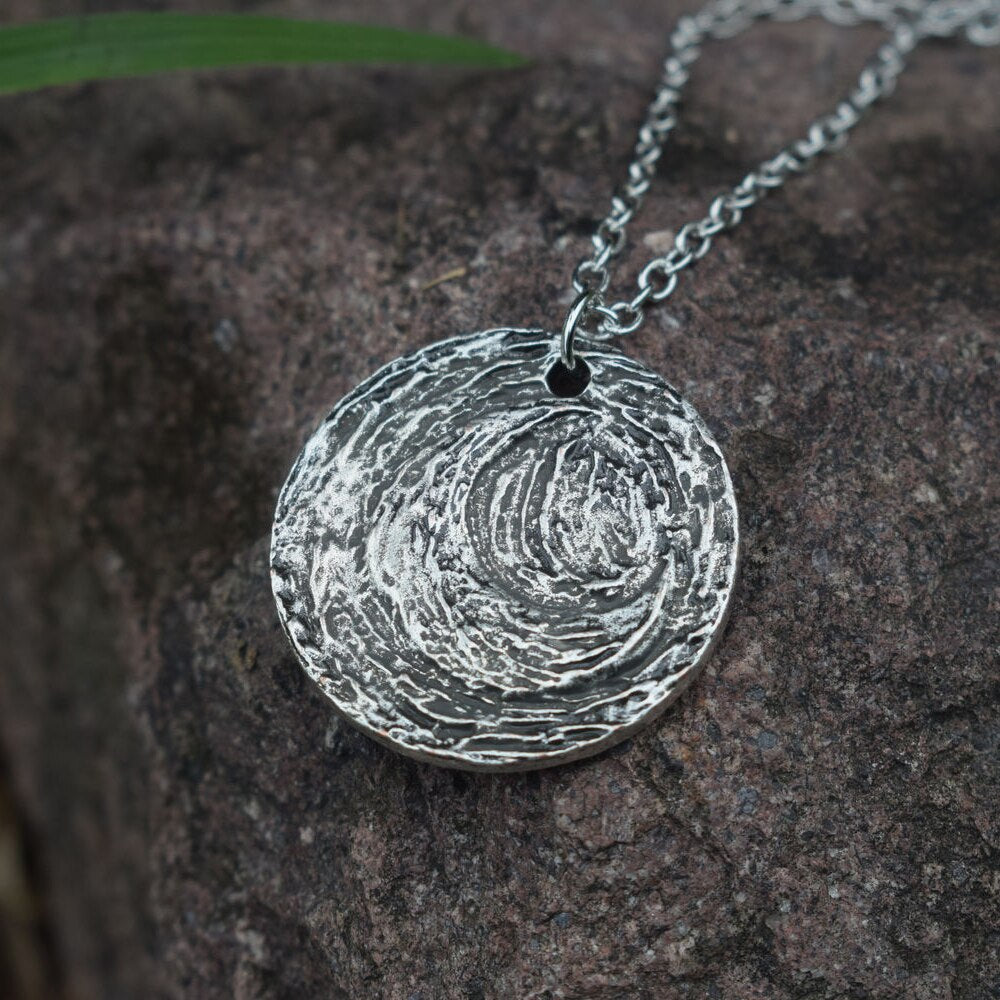 Van Gogh Crescent Moon Starry Night necklace