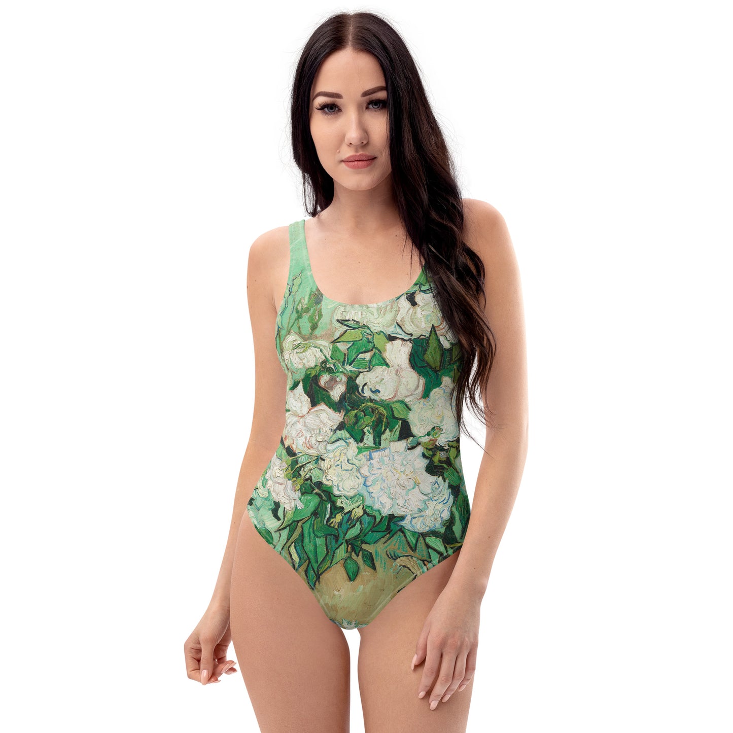 Vase Vincent van Gogh avec des roses roses Maillot de bain une pièce