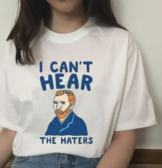 Camiseta Van Gogh Can't Hear The Haters