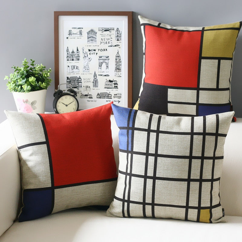 Fundas de almohada Piet Mondrian