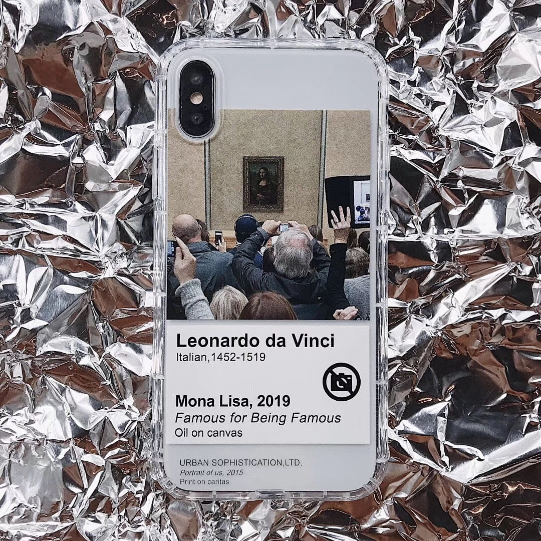 Vinilo o funda para iPhone Monalisa, Famosa por ser famosa