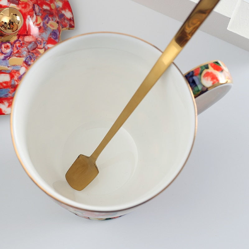 Tazas de té con tapa de Gustave Klimt