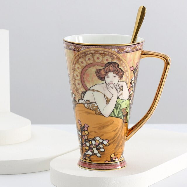Tazas de cerámica Alphonse Mucha