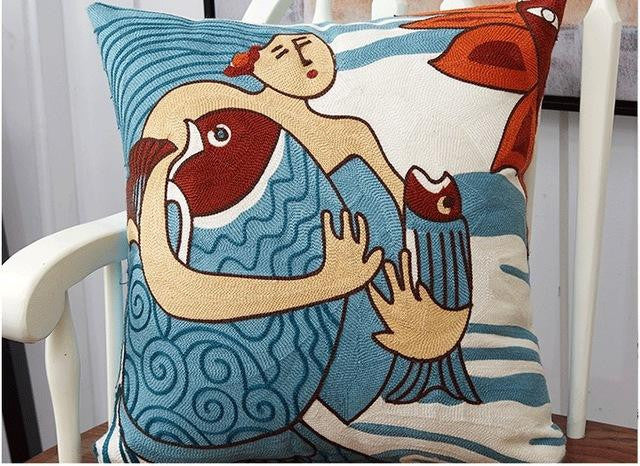 Frida Kahlo bordado fundas de almohada