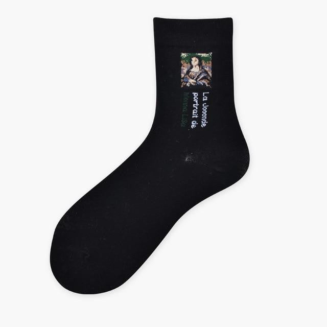 calcetines de arte enmarcados