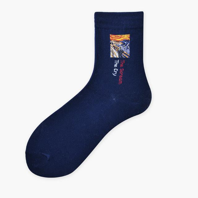 calcetines de arte enmarcados