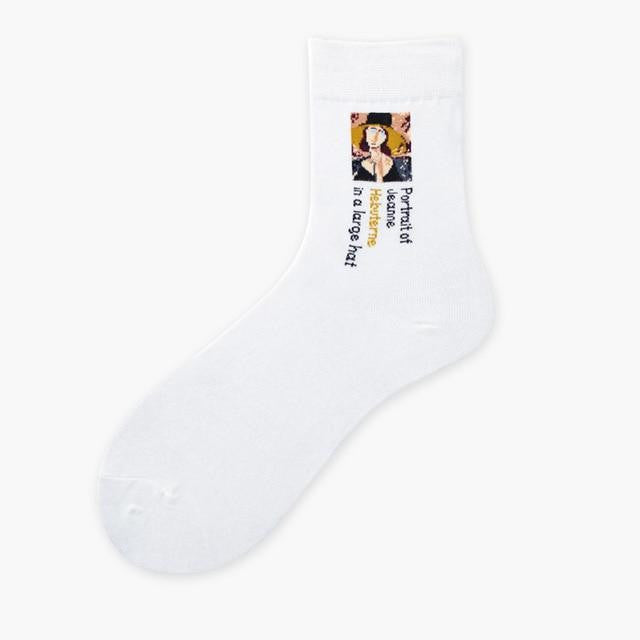 calcetines de arte enmarcados