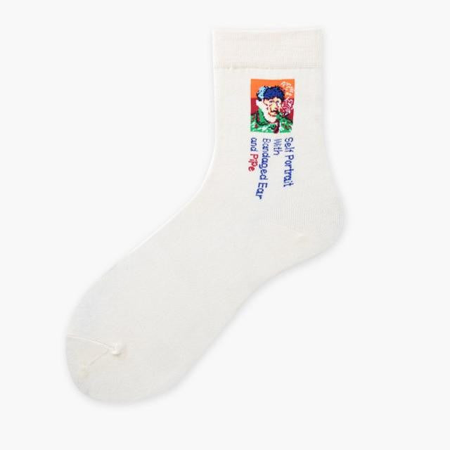 calcetines de arte enmarcados