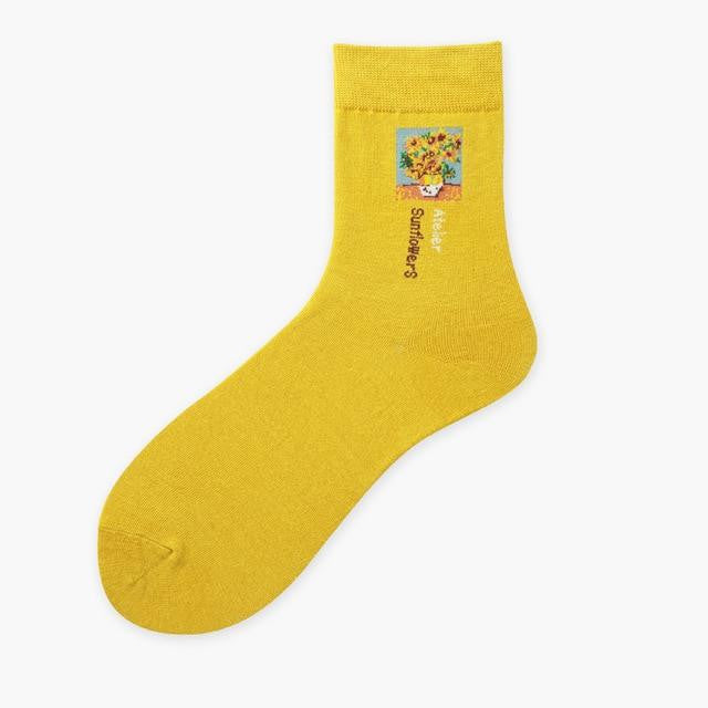 calcetines de arte enmarcados