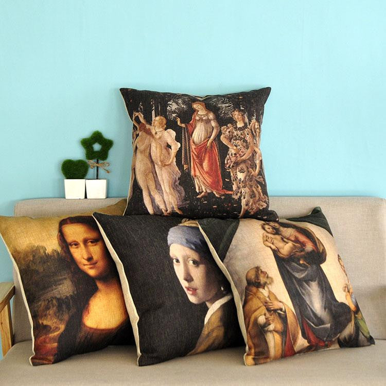 Cojín de pinturas famosas clásicas