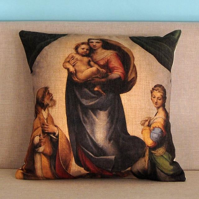 Cojín de pinturas famosas clásicas