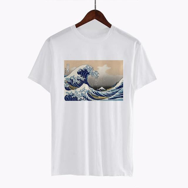 La gran ola de kanagawa camiseta