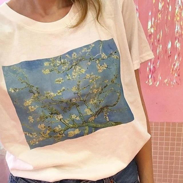 Camiseta Van Gogh Almendro en flor