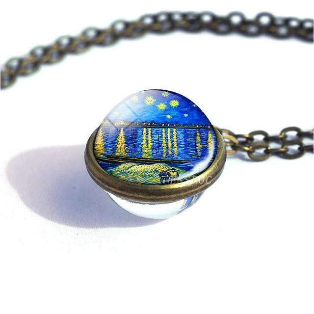 collar de cristal van gogh