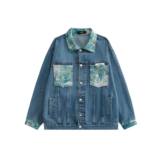 Chaqueta vaquera con bolsillo inspirada en Van Gogh