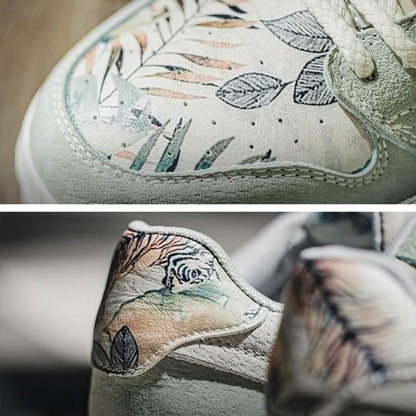 Verdant Impression, Watercolor Sneakers
