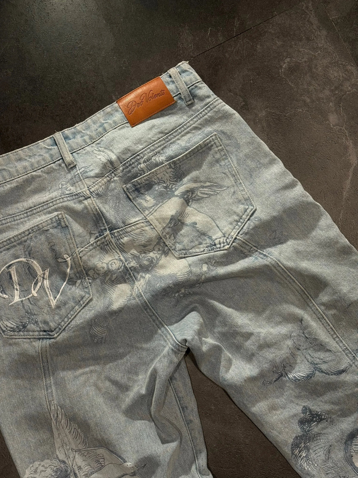 Cherub Engraving Baggy Jeans — product photograph