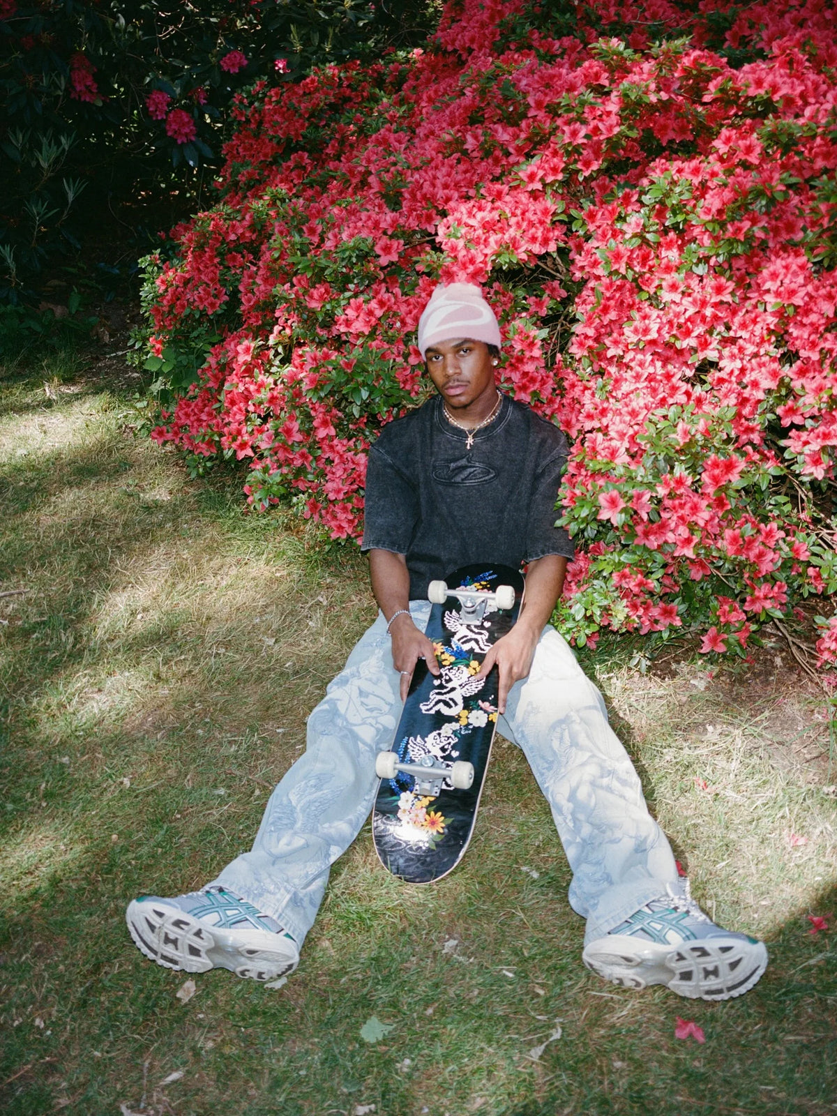 Cherub Engraving Baggy Jeans — product photograph