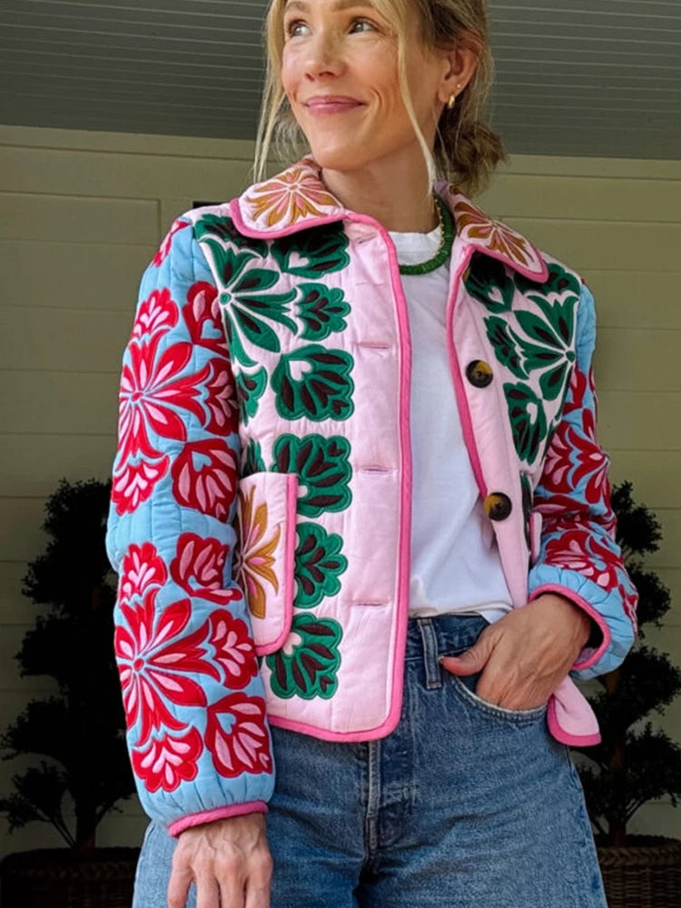 Vintage Floral Quilted Jacket