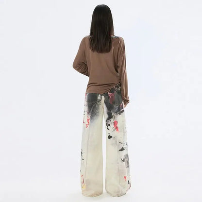 Ink Garden Wide-Leg Jeans — product photograph