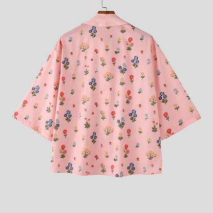 Floral Patchwork Tie-Up Shirt