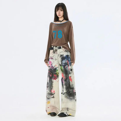 Ink Garden Wide-Leg Jeans — product photograph