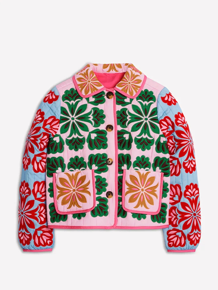 Vintage Floral Quilted Jacket