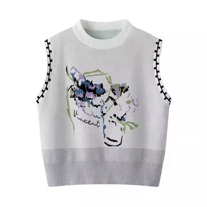 Vincent Van Gogh Sleeveless knitted Vest