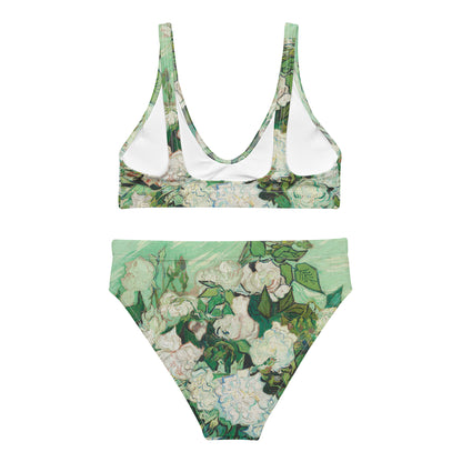 Florero de Vincent van Gogh con bikini de talle alto Pink Roses