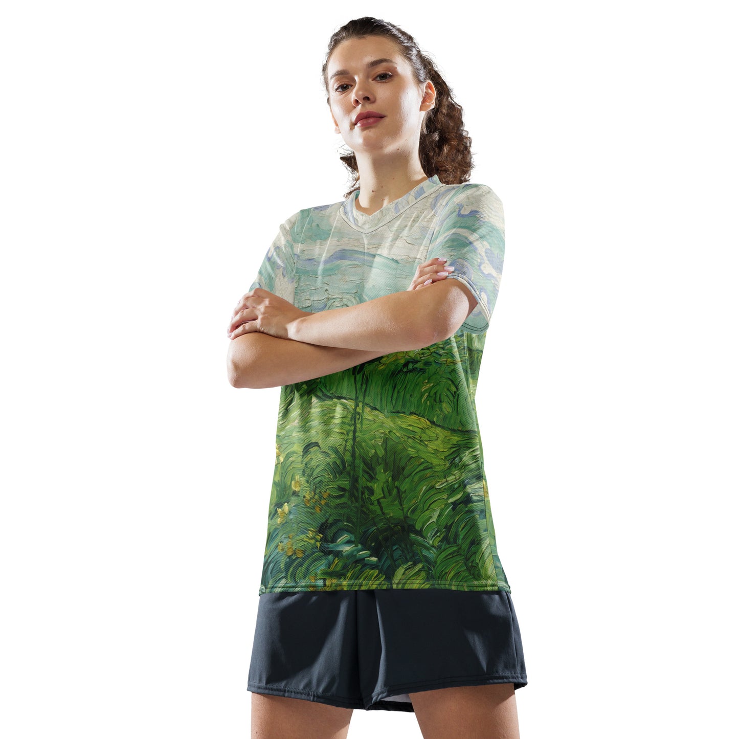 Camiseta deportiva unisex Van Gogh Green Field