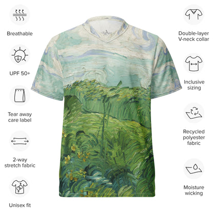 Camiseta deportiva unisex Van Gogh Green Field