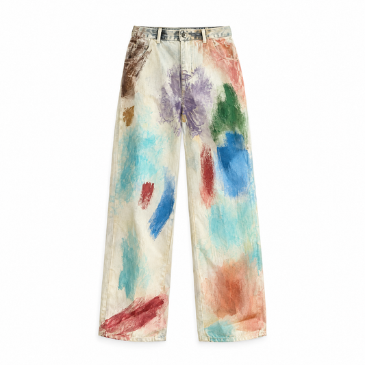 Chromatic Study Wide-Leg Jeans — front flat lay on white