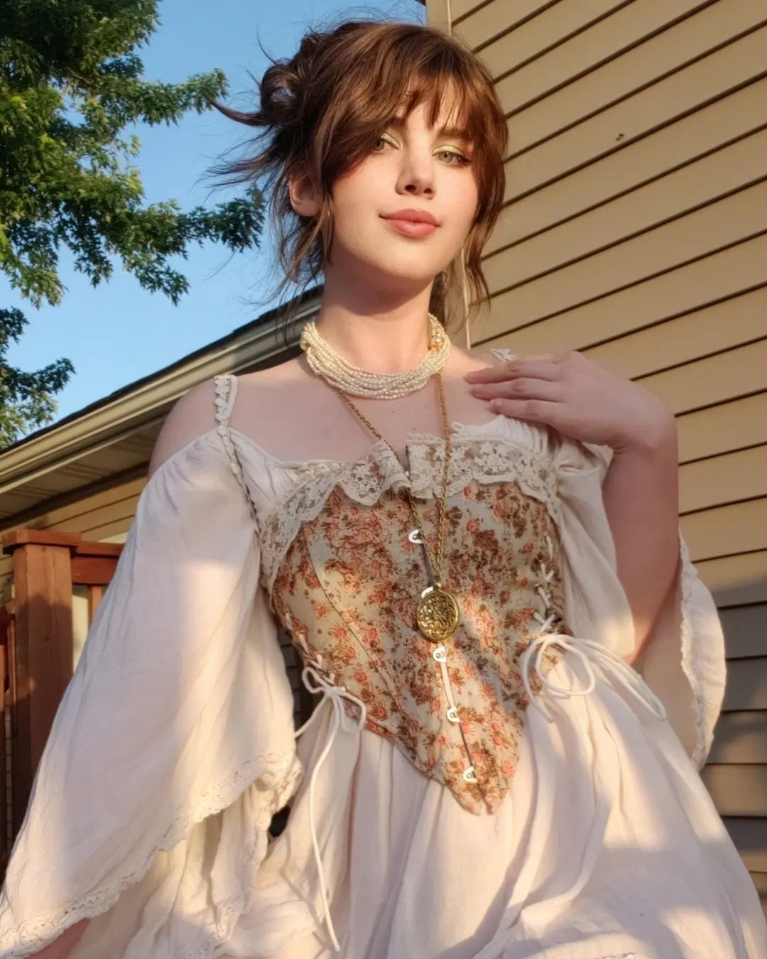 Corset inspiré des tournesols de Van Gogh 