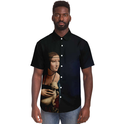 Leonardo da Vinci Dama con Ermin CAMISA BOTONES