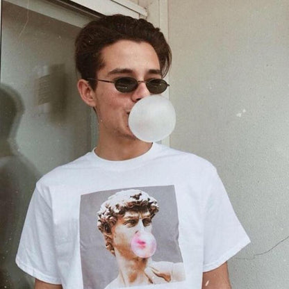 T-shirt David Michelangelo statue Bubble gum