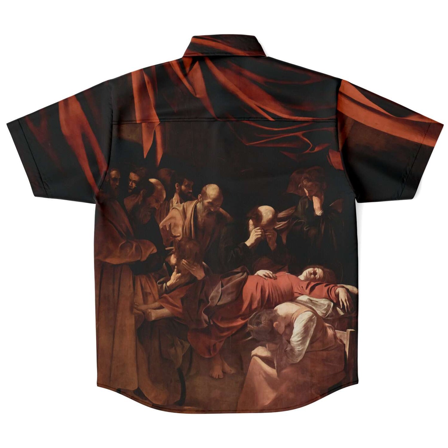 CARAVAGGIO MUERTE DE LA VIRGEN CAMISA BOTONES