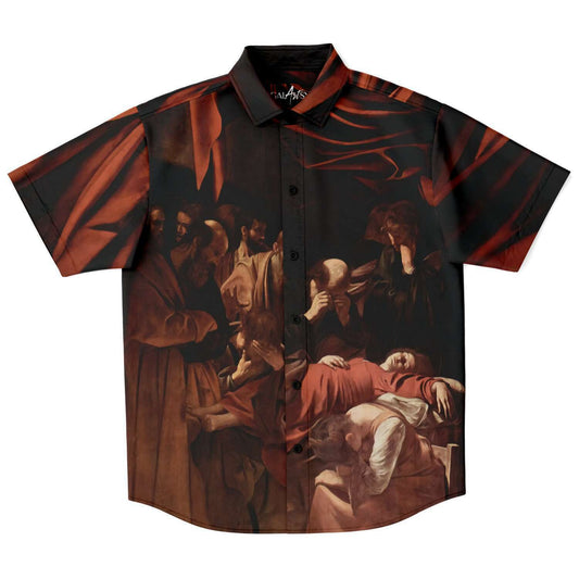 CARAVAGGIO MUERTE DE LA VIRGEN CAMISA BOTONES