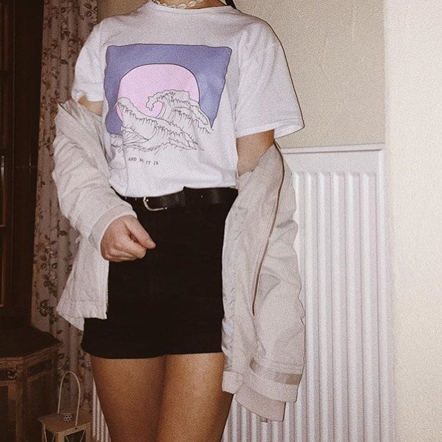 Et c'est ainsi, T-shirt esthétique Hokusai Wave
