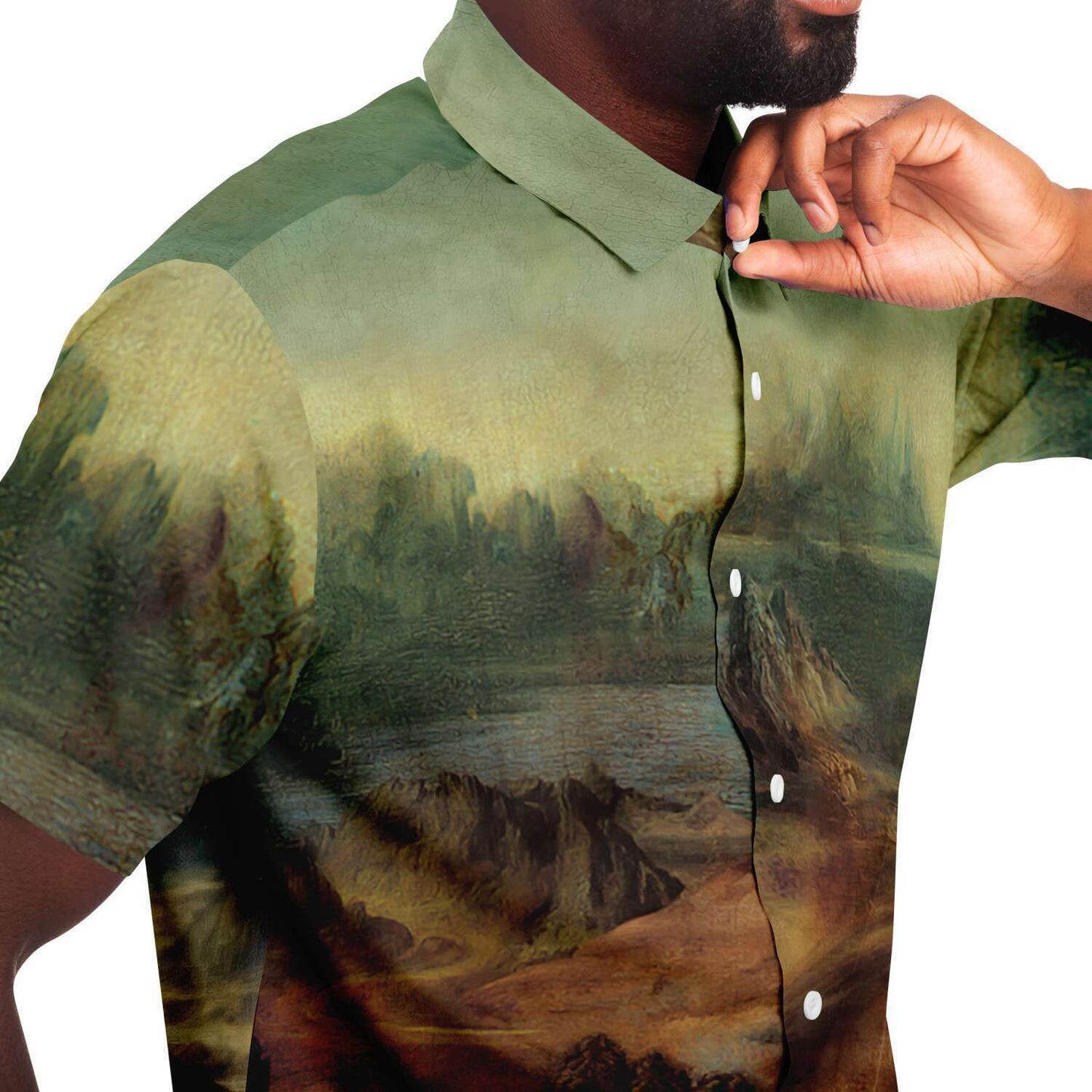 Leonardo Da Vinci Mona Lisa CAMISA BOTONES