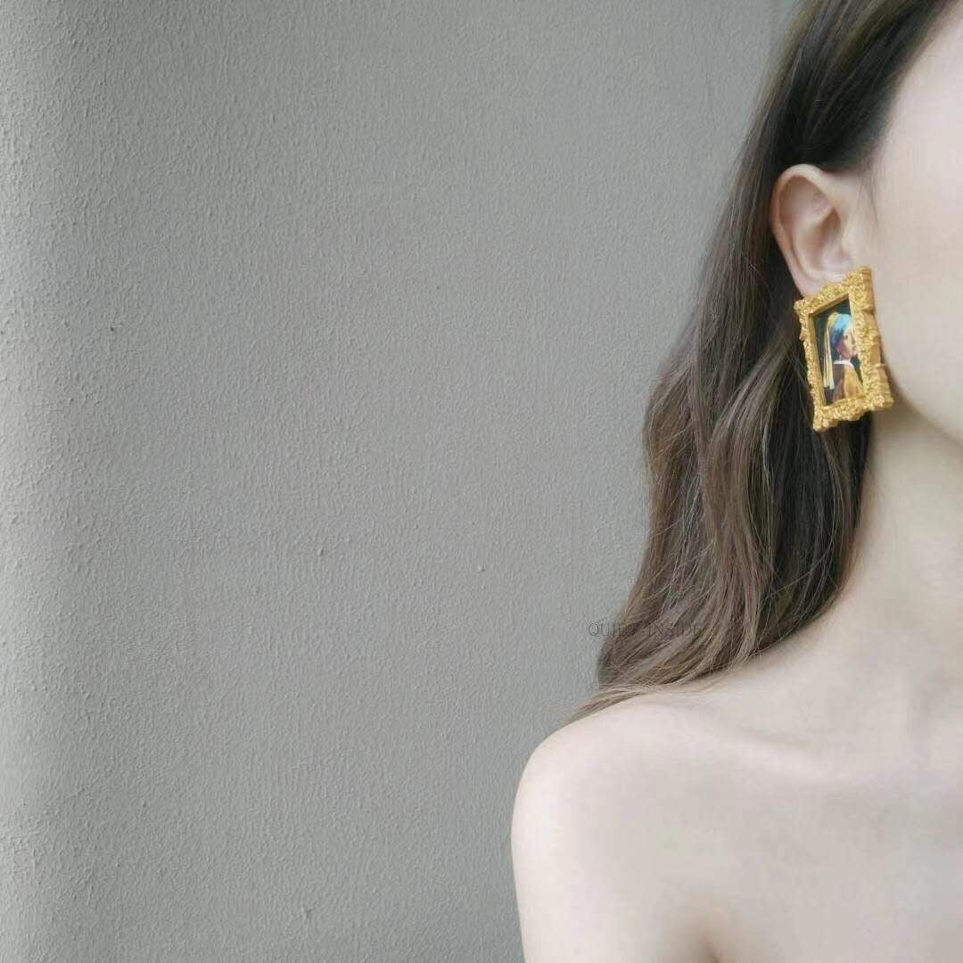 Pendientes de arte enmarcado