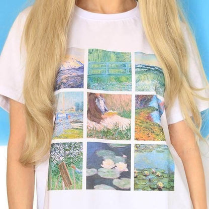 T-shirt Grille des peintures de Monet