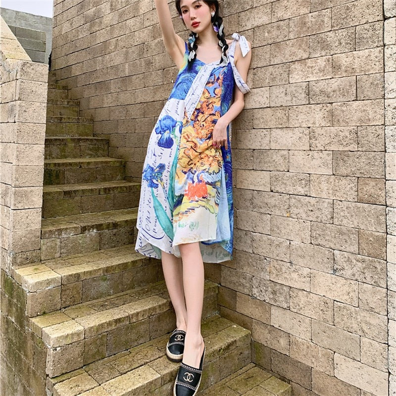 Vestido de verano Van Gogh Collage 