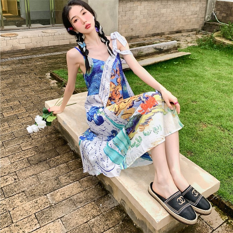Vestido de verano Van Gogh Collage 